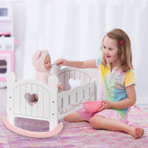 Wooden Rocking Doll Cradle Bed