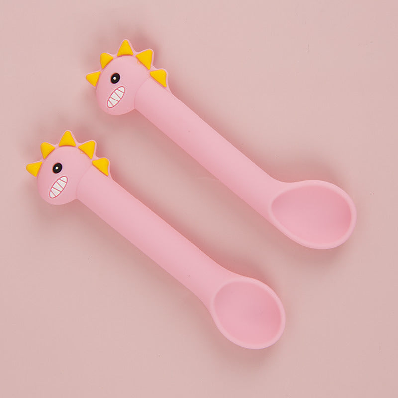 Soft Silicone Baby Training Feeding Spoon