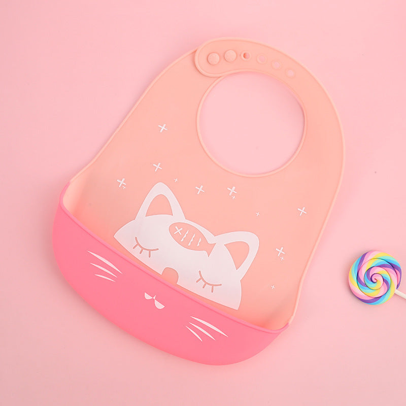 Waterproof Adjustable Silicone Baby Feeding Bib