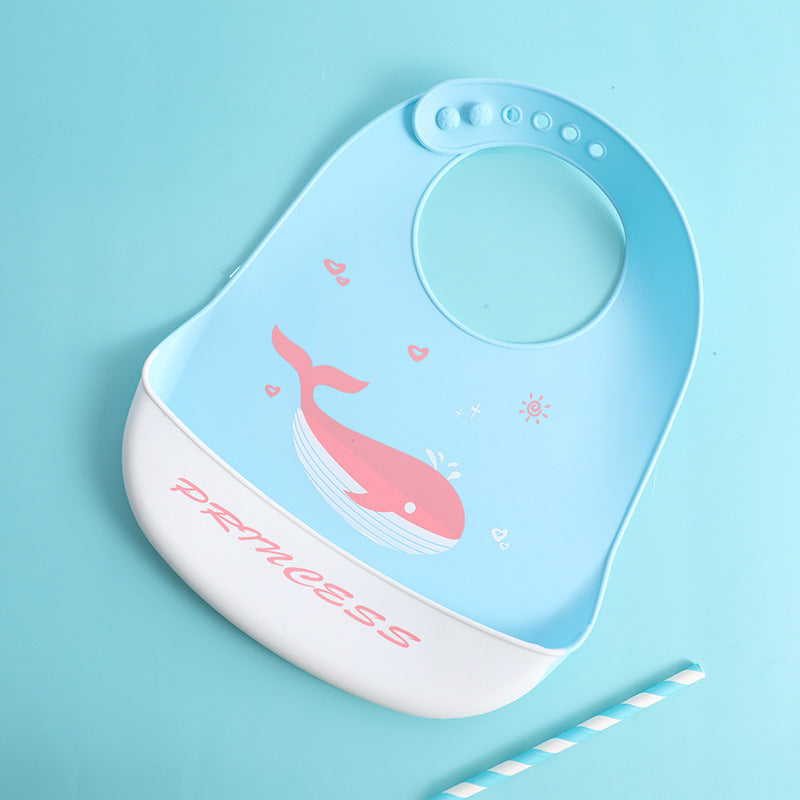 Waterproof Adjustable Silicone Baby Feeding Bib