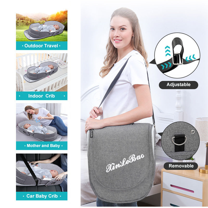 Portable Foldable Baby Crib Bed
