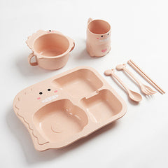 Cute Baby Dinosaur Feeding Tableware Set