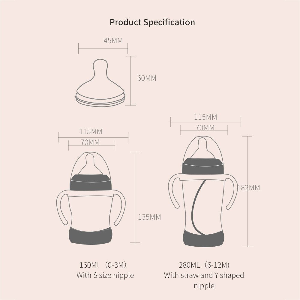 Soft Silicone Newborn Baby Feeding Bottle