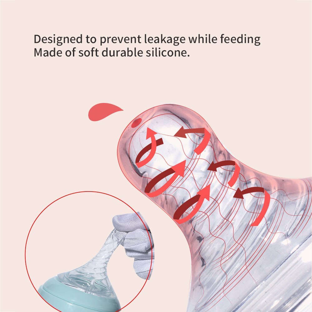 Soft Silicone Newborn Baby Feeding Bottle