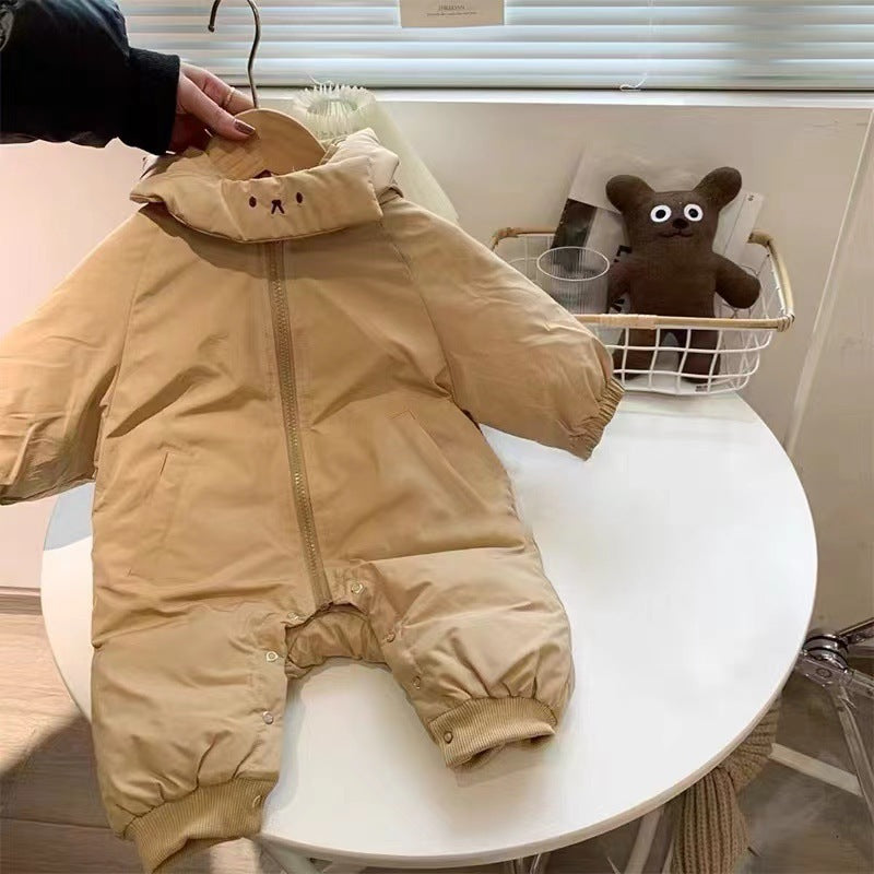 Thick Winter Baby Jumpsuit Outfit