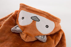 Infant Cartoon Animal Hooded Bathrobe