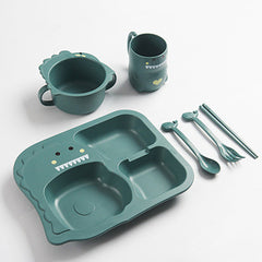 Cute Baby Dinosaur Feeding Tableware Set