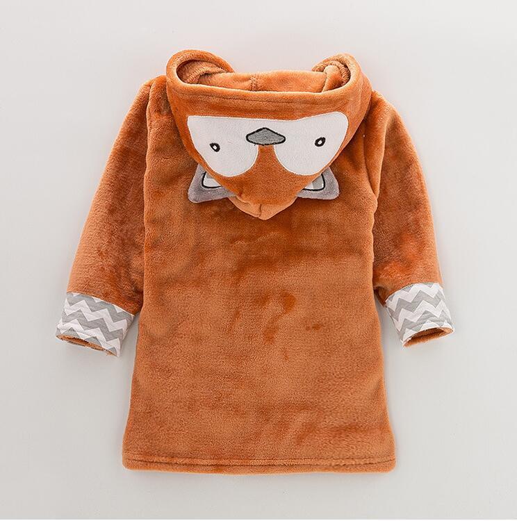 Infant Cartoon Animal Hooded Bathrobe
