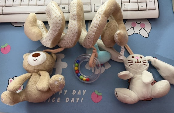 Plush Baby Stroller Hanging Rattles