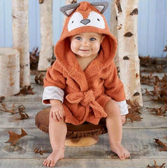 Infant Cartoon Animal Hooded Bathrobe