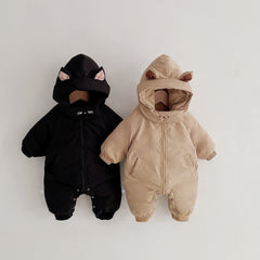 Thick Winter Baby Jumpsuit Outfit
