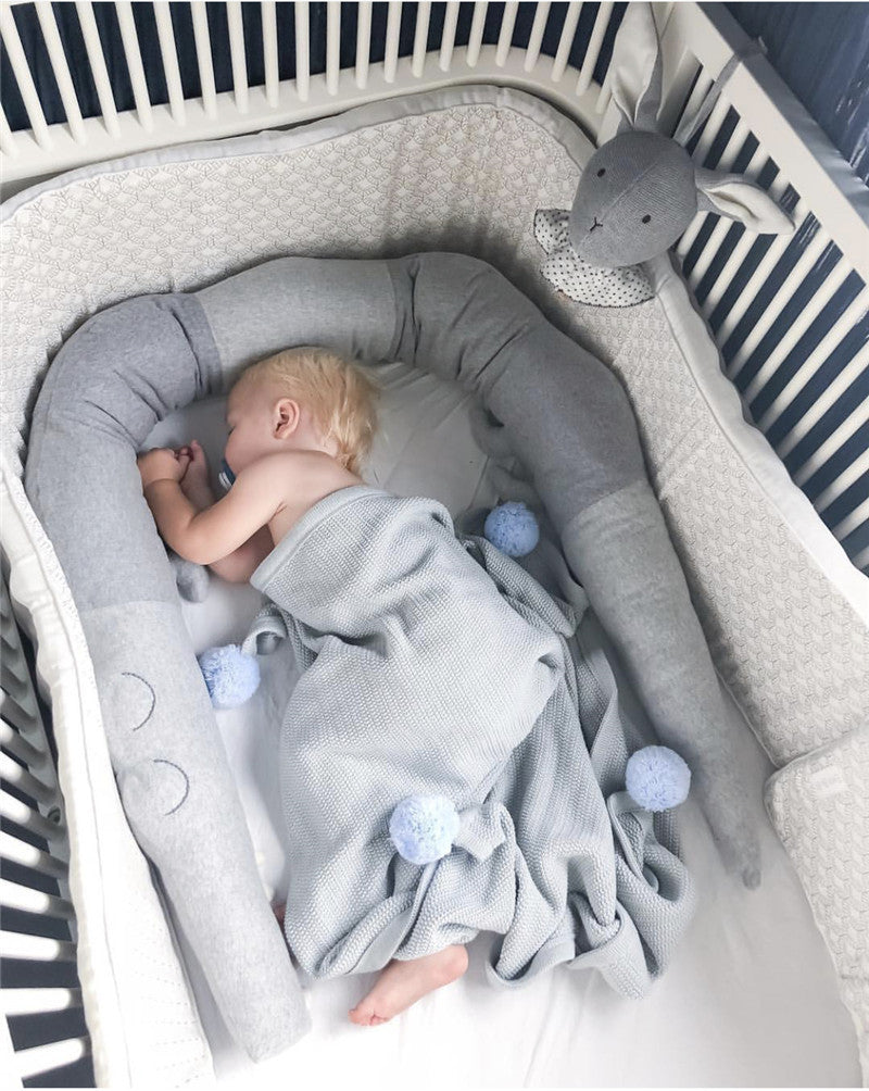 Long Plush Baby Crib Pillow