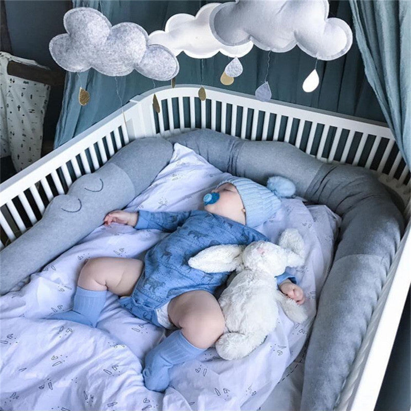 Long Plush Baby Crib Pillow