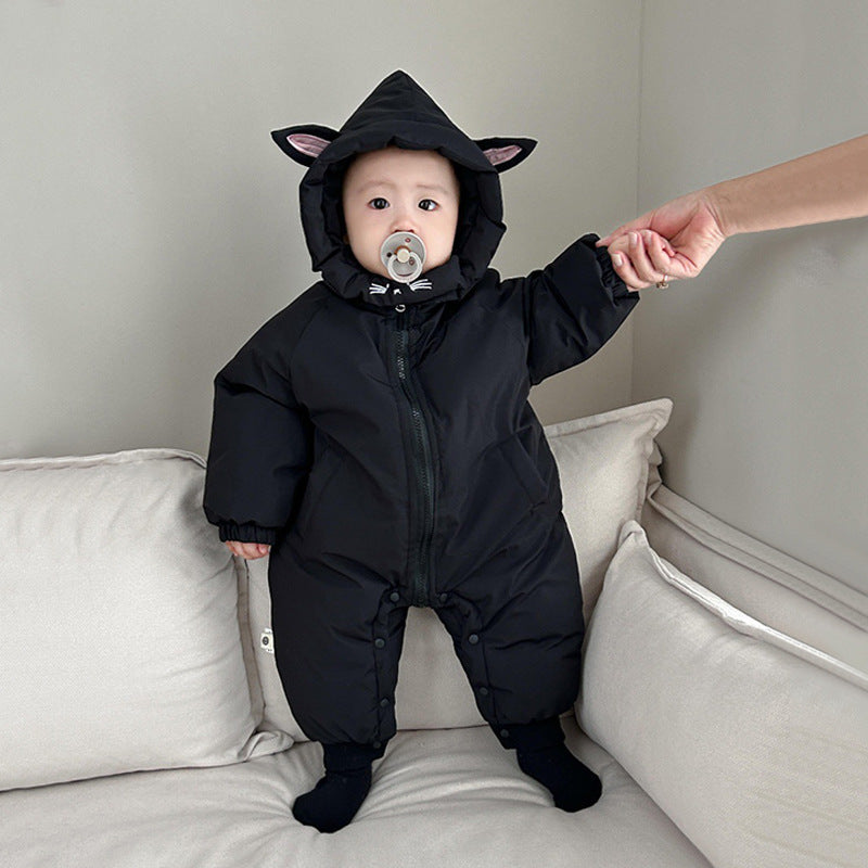 Thick Winter Baby Jumpsuit Outfit