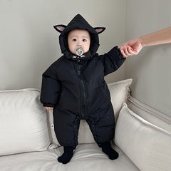 Thick Winter Baby Jumpsuit Outfit