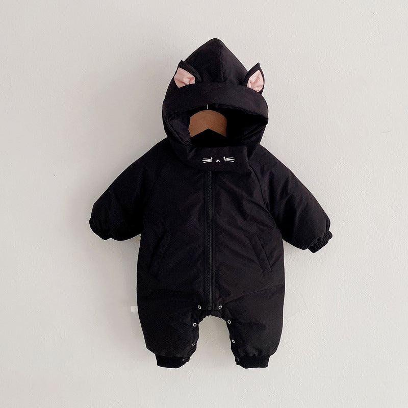 Thick Winter Baby Jumpsuit Outfit