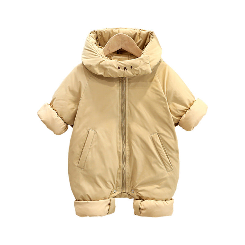 Thick Winter Baby Jumpsuit Outfit
